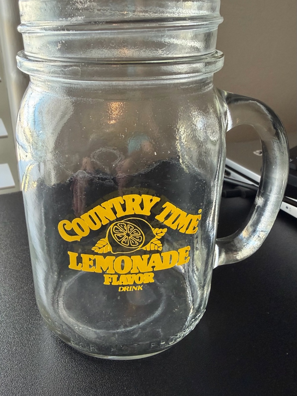 Country Time Lemonade Glass Jar Mug - set of 3 - Picture 3 of 4